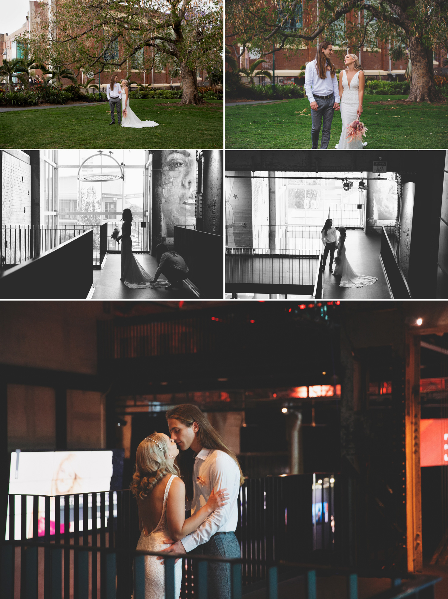 Wedding Photography inside Brisbane Powerhouse